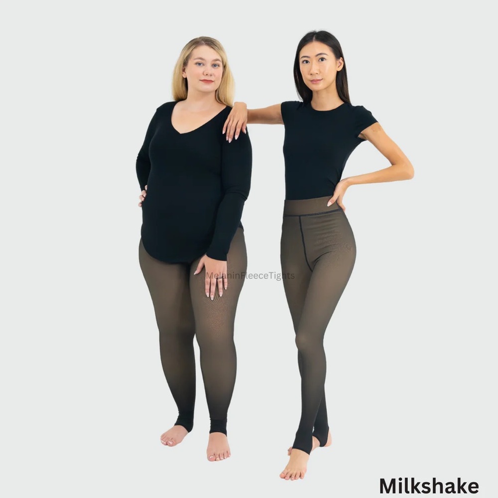 Milkshake Sheer Fleece Tights ML Tall